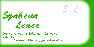 szabina lener business card